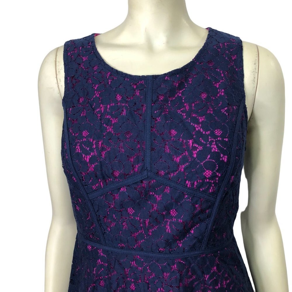 SKIES‎ ARE BLUE LACE SLEEVELESS DRESS SIZE MD - Picture 3 of 6